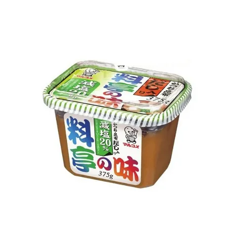 Tương Miso Dashi Marukome Giảm Muối 375g - Hương Vị Thơm Ngon, Đậm Đặc Thích Hợp Cho Người Ăn Nhạt