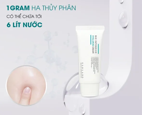 Kem Dưỡng Usolab Bio Intensive Hyaluron Cream 50ml - Cấp Nước và Làm Sáng Da, Dưỡng Ẩm Chuyên Sâu Cho Tất Cả Các Loại Da