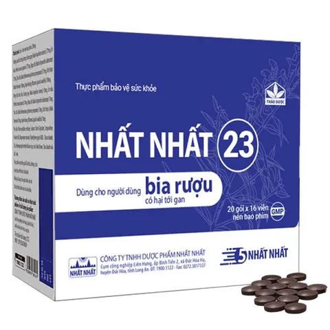Viên uống Nhất Nhất 23 giải rượu và bổ gan - Hỗ trợ thanh lọc cơ thể cho người hay nhậu nhẹt, sản phẩm thiên nhiên hiệu quả.
