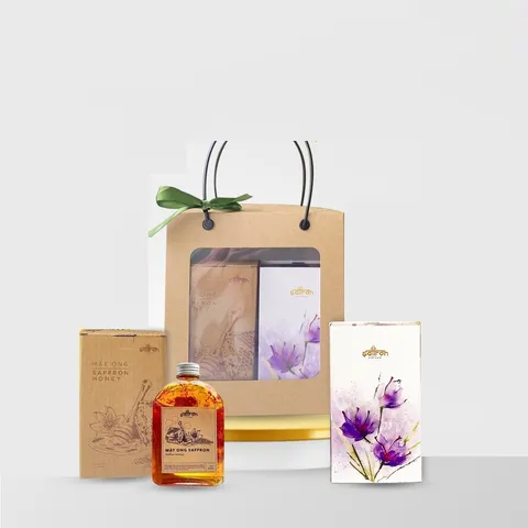 Set quà sức khỏe Mật Ong Saffron và Nhụy Hoa Nghệ Tây - Giải pháp chăm sóc sắc đẹp tự nhiên cho phái đẹp