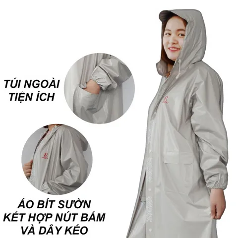 Áo Mưa Rando Bosur Bít Sườn Cao Cấp 1 Người Mặc - Chống Nước, Thiết Kế Gọn Nhẹ, Dễ Dàng Mang Theo Khi Du Lịch