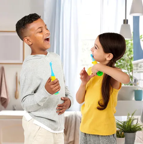 Bàn Chải Đánh Răng Thông Minh Brite Brush Baby Shark Cho Bé - Nghe Nhạc Vui Nhộn Khi Đánh Răng, Thiết Kế Đáng Yêu từ Pinkfong