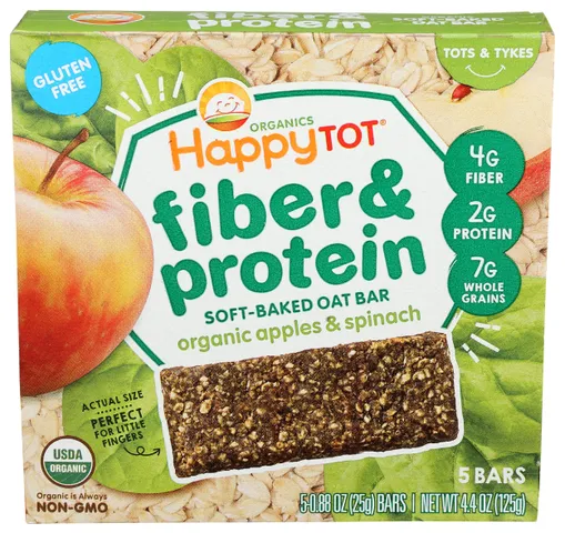 Bánh Ngũ Cốc Hữu Cơ Happy Tot - Thanh Bổ Sung Chất Xơ & Protein Từ Yến Mạch - Thực Phẩm Dinh Dưỡng Cho Bé 125g