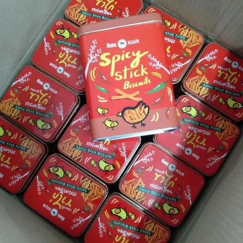 Bánh Que Cay Kilin Spicy Stick Biscuits Thái Lan Hộp Thiếc - Món Ăn Vặt Siêu Cay Thích Hợp Nhâm Nhi Khi Xem Phim, Uống Bia