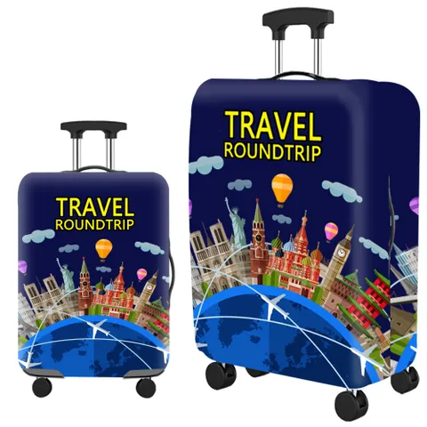 Bao trùm vali du lịch chống nước Travel Round Trip - Bảo vệ vali với họa tiết bắt mắt, dễ nhận diện khi du lịch