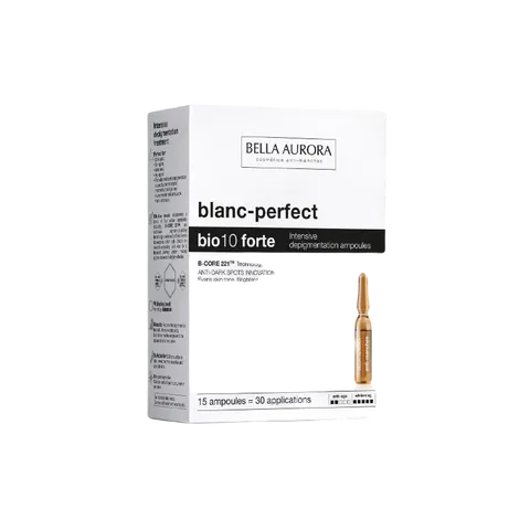 Serum Bella Aurora Bio10 Forte - Hỗ trợ sáng da & giảm sắc tố, chống oxy hóa hiệu quả, cải thiện đốm sắc tố da, 15 ống x 2ml