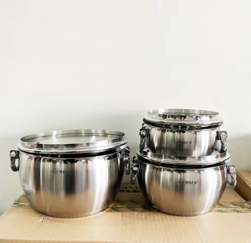 Bộ 3 Nồi Inox Phantom Arber Cao Cấp - Thép Không Gỉ Sang Trọng, Đáy Siêu Bền, Dùng Cho Bếp Gas, Bếp Từ, Lò Nướng