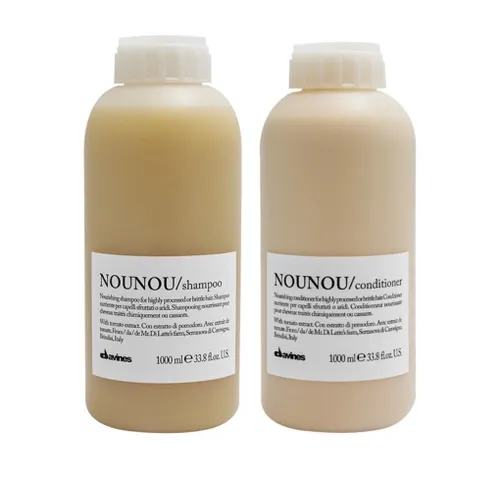 Bộ Gội Xả Davines Nounou 250ml - Hỗ Trợ Phục Hồi Tóc Khô Hư Tổn, Dưỡng Ẩm Mềm Mượt, Chăm Sóc Tóc Cao Cấp Từ Ý
