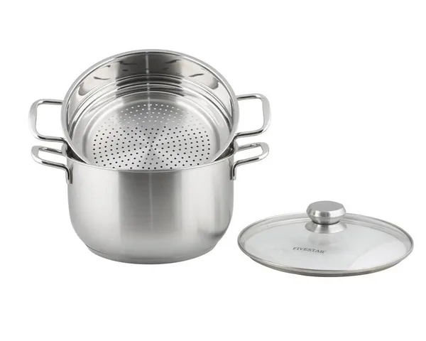 Bộ Nồi Xửng Hấp Inox 3 Đáy Fivestar 26cm - Chất Liệu Cao Cấp, Sang Trọng, Phù Hợp Gia Đình 4-6 Người
