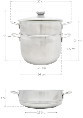 Bộ Nồi Xửng Hấp Inox 3 Đáy Fivestar 26cm - Chất Liệu Cao Cấp, Sang Trọng, Phù Hợp Gia Đình 4-6 Người
