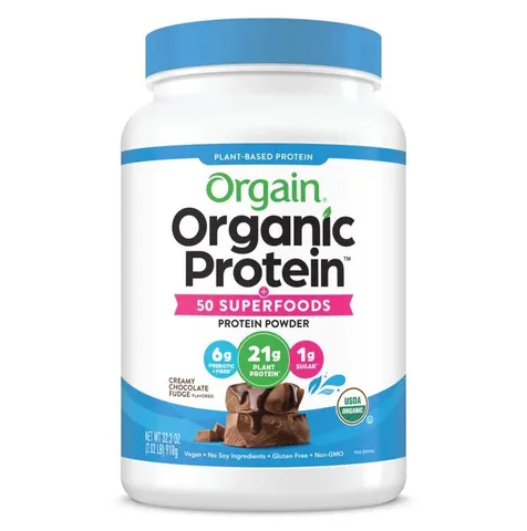 Bột Protein Hữu Cơ Orgain Organic Protein & Superfoods Vani 2.7LB - Dinh Dưỡng Hỗ Trợ Tăng Cơ và Tăng Cân, Hương Vị Ngon, Chất Lượng Cao