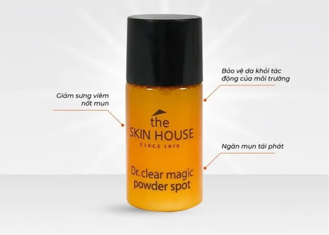 Chấm Mụn The Skin House Dr. Clear Magic Powder Spot 7ml - Sản Phẩm Chăm Sóc Da Mụn, Giảm Viêm, Làm Khô Mụn Hiệu Quả
