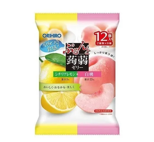 Combo 2 Gói Thạch Mềm Orihiro Nhật Bản Vị Chanh Đào Trắng - Tráng Miệng Ngon, Dễ Dàng Sử Dụng, Chất Lượng Cao