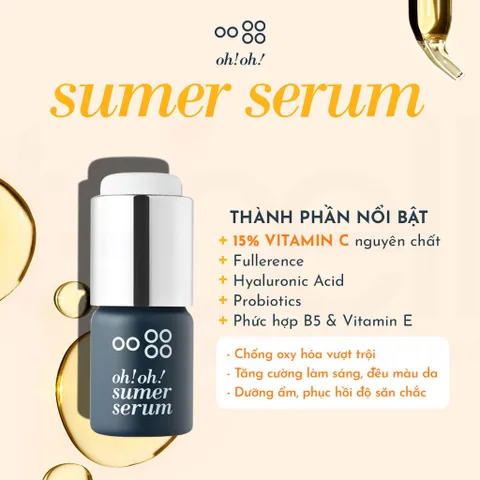 Combo 3 Chai Tinh Chất Oh!Oh! Sumer Serum - Hỗ Trợ Làm Sáng Da, Cung Cấp Ẩm, Chống Oxy Hóa Cho Mọi Loại Da
