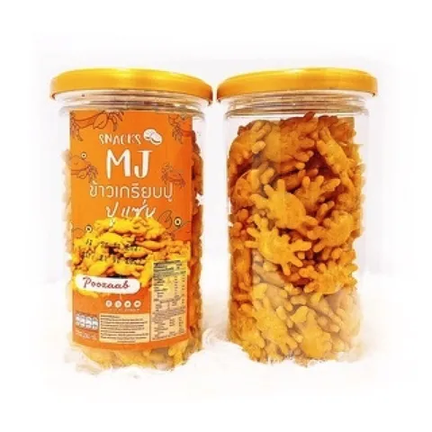 Combo 3 Hộp Bánh Cua Snacks MJ Poozaab Thái Lan - Vị Ngon Giòn Rụm, Hảo Hạng Cho Trẻ Em và Gia Đình