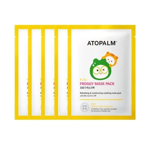 Combo 5 Miếng Mặt Nạ Cấp Ẩm Cho Bé Atopalm Froggy Mask Pack - Mặt Nạ Giấy Dành Cho Làn Da Nhạy Cảm Của Trẻ Em