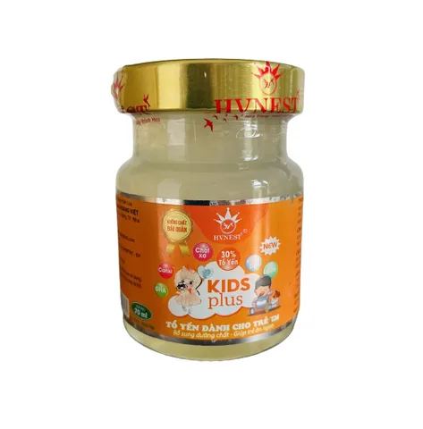 Combo 6 Hũ Tổ Yến Chưng Cho Trẻ Em Kids Plus HVNEST - Hỗ Trợ Tăng Đề Kháng, Kích Thích Ăn Ngon, Bổ Sung Dinh Dưỡng Cho Trẻ Nhỏ