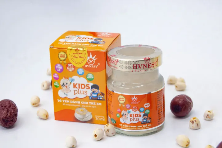 Combo 6 Hũ Tổ Yến Chưng Cho Trẻ Em Kids Plus HVNEST - Hỗ Trợ Tăng Đề Kháng, Kích Thích Ăn Ngon, Bổ Sung Dinh Dưỡng Cho Trẻ Nhỏ