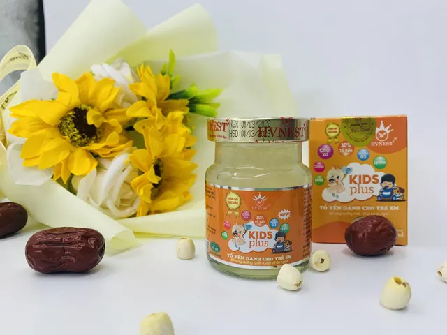 Combo 6 Hũ Tổ Yến Chưng Cho Trẻ Em Kids Plus HVNEST - Hỗ Trợ Tăng Đề Kháng, Kích Thích Ăn Ngon, Bổ Sung Dinh Dưỡng Cho Trẻ Nhỏ