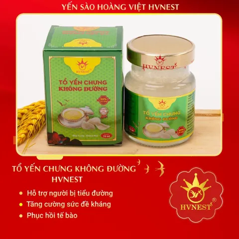 Combo 6 Hũ Tổ Yến Chưng Không Đường HVNEST - Thực Phẩm Bổ Dưỡng Tăng Cường Miễn Dịch Cho Người Lớn Và Trẻ Nhỏ