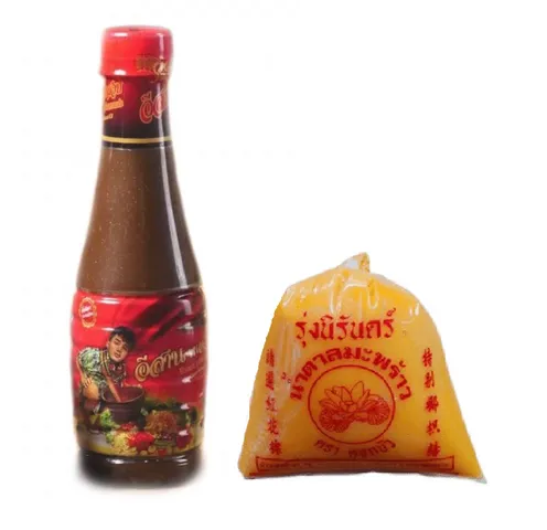 Combo Mắm Trộn Esan Phasuab 350ml & Đường Thái Lan 500g - Gia Vị Đậm Đà Cho Món Gỏi, Nộm Thái Lan Thơm Ngon