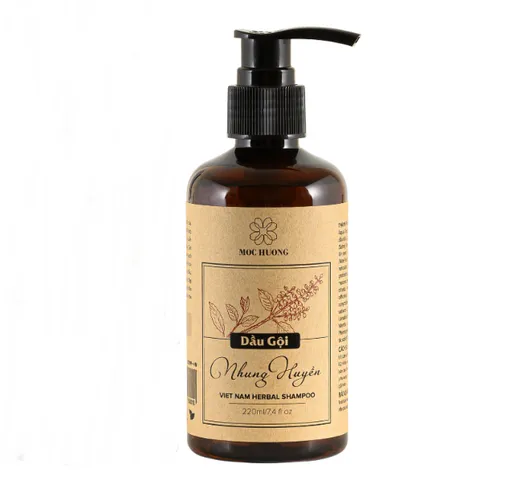 Dầu Gội Thảo Mộc Nhung Huyền - Mộc Hương 220ml/500ml, Tóc Mượt Tự Nhiên, Dưỡng Chất Organic, Phục Hồi Tóc Khỏe, Không Hóa Chất Tàu
