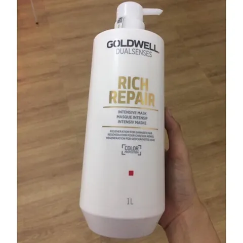 Dầu Hấp Tóc Goldwell Dualsenses Rich Repair 1000ml - Phục Hồi Tóc Khô Xơ, Giúp Tóc Mượt Mà, Bóng Ả, Dưỡng Ẩm Tốt