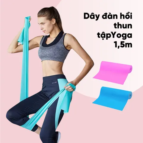Dây Flexband Kháng Lực Justfit 1.5m - Dụng Cụ Tập Thể Dục Tại Nhà, Tập Yoga và Phục Hồi Chức Năng