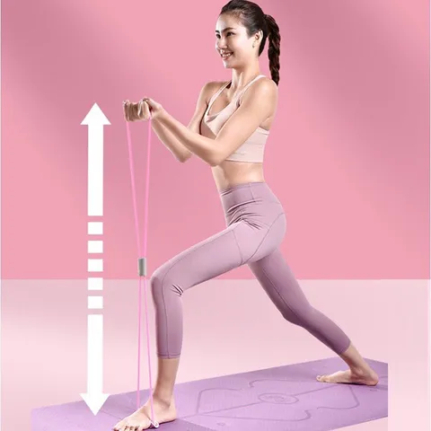 Dây kháng lực số 8 Justfit cho tập gym, yoga tại nhà - Dụng cụ thể thao dễ sử dụng, tay cầm êm ái, hỗ trợ giảm mỡ bụng hiệu quả