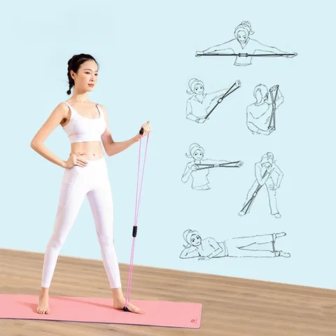 Dây kháng lực số 8 Justfit cho tập gym, yoga tại nhà - Dụng cụ thể thao dễ sử dụng, tay cầm êm ái, hỗ trợ giảm mỡ bụng hiệu quả
