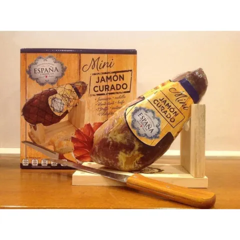 Đùi Heo Muối Mini Jamon Curado Espana - Hương Vị Thơm Ngon Đậm Đà, Món Ăn Truyền Thống Tây Ban Nha 1kg Hộp Sang Trọng