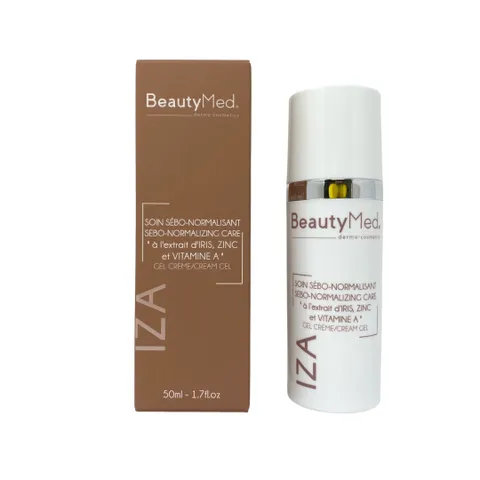 Gel Trị Mụn BeautyMed IZA Soin Sebo - Giảm Mụn Viêm, Điều Tiết Bã Nhờn, Dưỡng Ẩm Da, 50ml