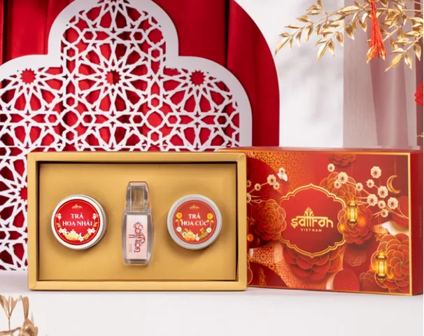 Hộp Quà Tết Hoa Mai Nhụy Nghệ Tây Saffron Jahan 0.5gr - Quà Tặng Sức Khỏe Ý Nghĩa, An Thần, Giảm Căng Thẳng