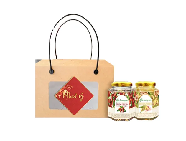 Hộp Quà Tết Saffron - Táo Đỏ Sấy Khô & Mứt Gừng Cao Cấp - Món Quà Sức Khỏe Ý Nghĩa Cho Ngày Tết