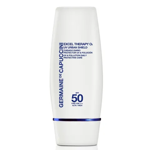 Kem Chống Nắng Excel Therapy O2 UV Urban Shield SPF50 - Bảo Vệ Da Hoàn Hảo, Chống Tia UV, Phục Hồi Da, Dành Cho Da Nhạy Cảm 30ml