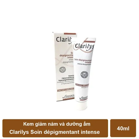 Kem Dưỡng Ẩm Giảm Nám Clarilys Soin Dépigmentant Intense 40ml - Làm Mờ Đốm Nâu, Dưỡng Sáng Da, Thẩm Thấu Nhanh, Trong Suốt, Phù Hợp Với Mọi Loại Da