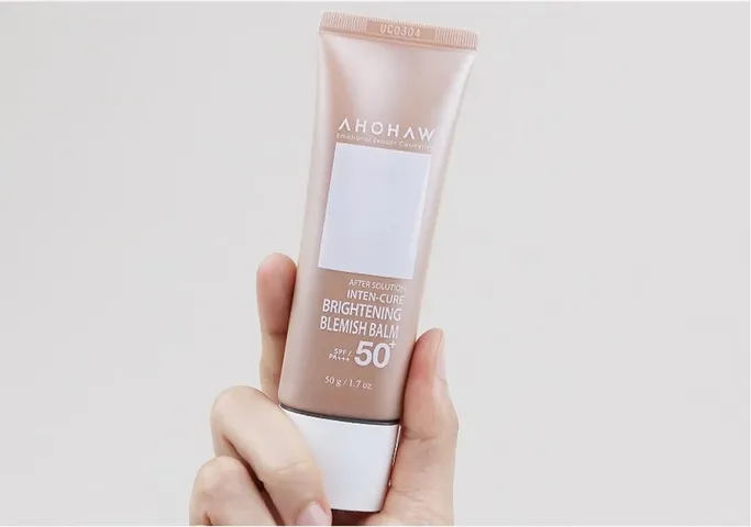 Kem nền Ahohaw Inten-Cure Brightening Blemish SPF 50 PA+++ - Che khuyết điểm, làm sáng da tự nhiên, kem trang điểm chống nắng, 50g