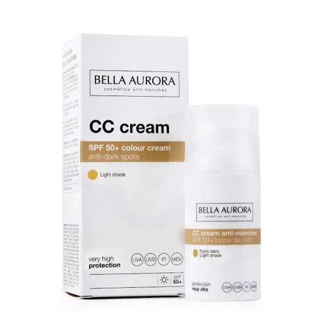 Kem Trang Điểm Chống Nắng Bella Aurora Dark Spot CC Cream SPF50+ - Dạng Lỏng, Che Khuyết Điểm, Ngăn Ngừa Thâm Nám, Phù Hợp Mọi Loại Da