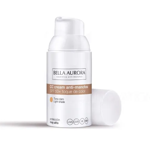 Kem Trang Điểm Chống Nắng Bella Aurora Dark Spot CC Cream SPF50+ - Dạng Lỏng, Che Khuyết Điểm, Ngăn Ngừa Thâm Nám, Phù Hợp Mọi Loại Da