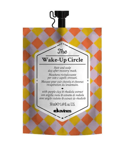 Kem ủ tóc tái tạo Davines The Wake-up Circle - Phục hồi và dưỡng ẩm cho tóc bồng bềnh, đầy sức sống, 50ml