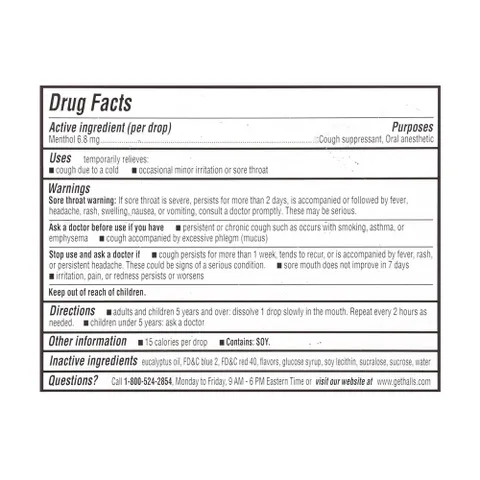 Kẹo ngậm Halls Cough Drops Cherry - Hỗ trợ thông họng, giảm ho, làm dịu cổ họng, tác động nhanh, 180 viên tiện lợi cho sức khỏe
