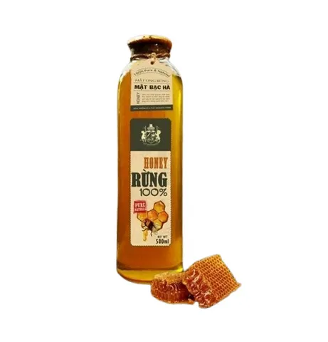 Mật Ong Bạc Hà Honey Rừng 100% Nguyên Chất 500ml - Vị Ngọt Dịu, Thơm Mát, Dinh Dưỡng Cao, Quà Tặng Thú Vị