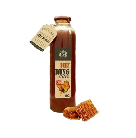 Mật Ong Khoái Honey Rừng 100% Nguyên Chất - Mật Ong Rừng Tây Nguyên 500ml Tự Nhiên, Giàu Dinh Dưỡng, Hỗ Trợ Sức Khỏe