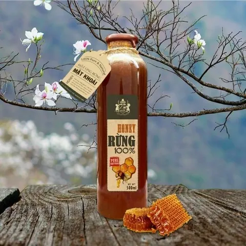 Mật Ong Khoái Honey Rừng 100% Nguyên Chất - Mật Ong Rừng Tây Nguyên 500ml Tự Nhiên, Giàu Dinh Dưỡng, Hỗ Trợ Sức Khỏe