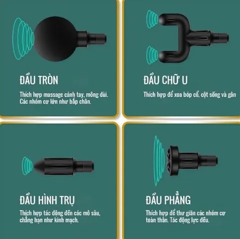 Máy Massage Cầm Tay Jiashi SMS04 - 6 Chế Độ, 4 Đầu Chuyên Dụng, Pin Sạc 12 Giờ, Thiết Kế Mini Tiện Dụng Vượt Trội