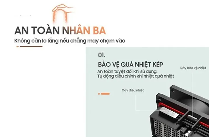 Máy Sưởi Gốm Bear DNQ-C20B1 2000W - Công Nghệ Sưởi PTC Hiện Đại, Yên Tĩnh, An Toàn Cho Mùa Đông ấm áp