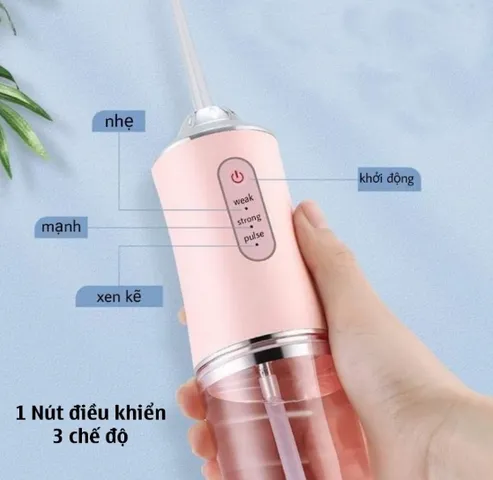 Máy Tăm Nước Cầm Tay Jiashi MTN01 - 3 Chế Độ, 4 Đầu Chuyên Dụng, Làm Sạch Hiệu Quả Cho Người Niềng Răng