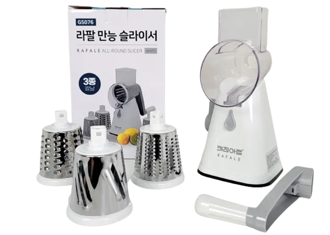 Máy thái rau củ Rafale GS076 - Thiết kế nhỏ gọn, 3 lưỡi thép không gỉ, dễ vệ sinh, phù hợp sơ chế món ăn nhanh chóng