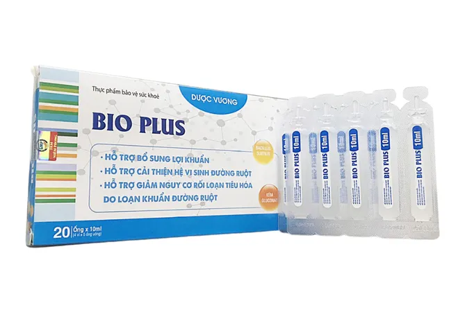 Men Tiêu Hóa Bio Plus Dược Vương - Hỗ Trợ Bổ Sung Lợi Khuẩn, Cân Bằng Hệ Vi Sinh Đường Ruột, Dạng Ống Siro Cho Người Lớn Và Trẻ Nhỏ 20 Ống