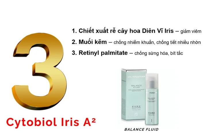 Nhũ tương kiềm dầu Bruno Vassari Pure Solutions Balance Fluid 50ml - Dưỡng ẩm, se khít lỗ chân lông, ngăn ngừa mụn cho da dầu